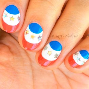 Colorful 4th of July Nail Designs