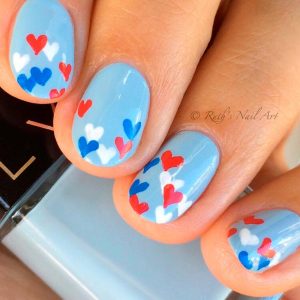 Short Nail Designs For Independence Day
