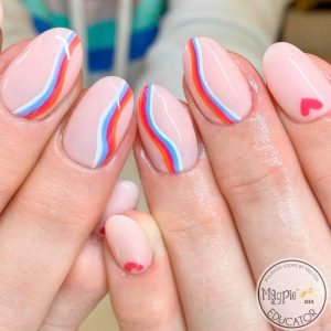Nude Nail Designs For Independence Day