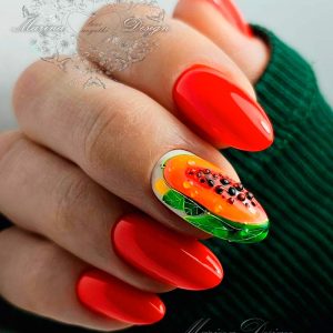 Tropical Fruits Nail Designs