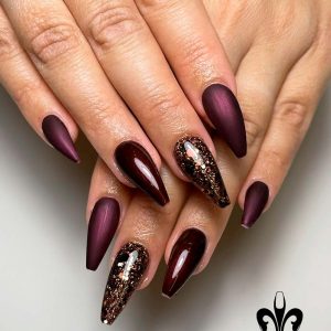 Awesome Glitter Fall Nail Designs