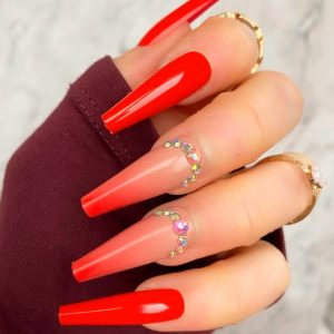 Bright Colored Ombre Nail Designs