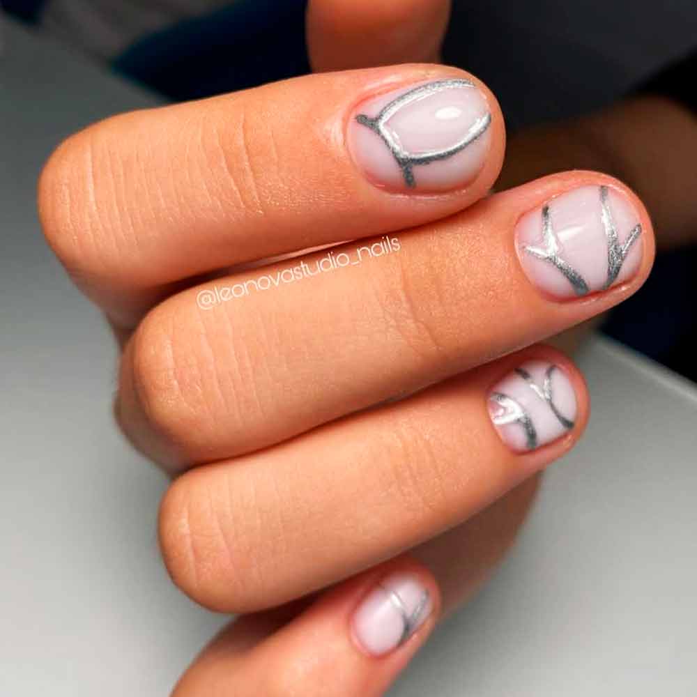 Super Short Acrylic Nail Art 