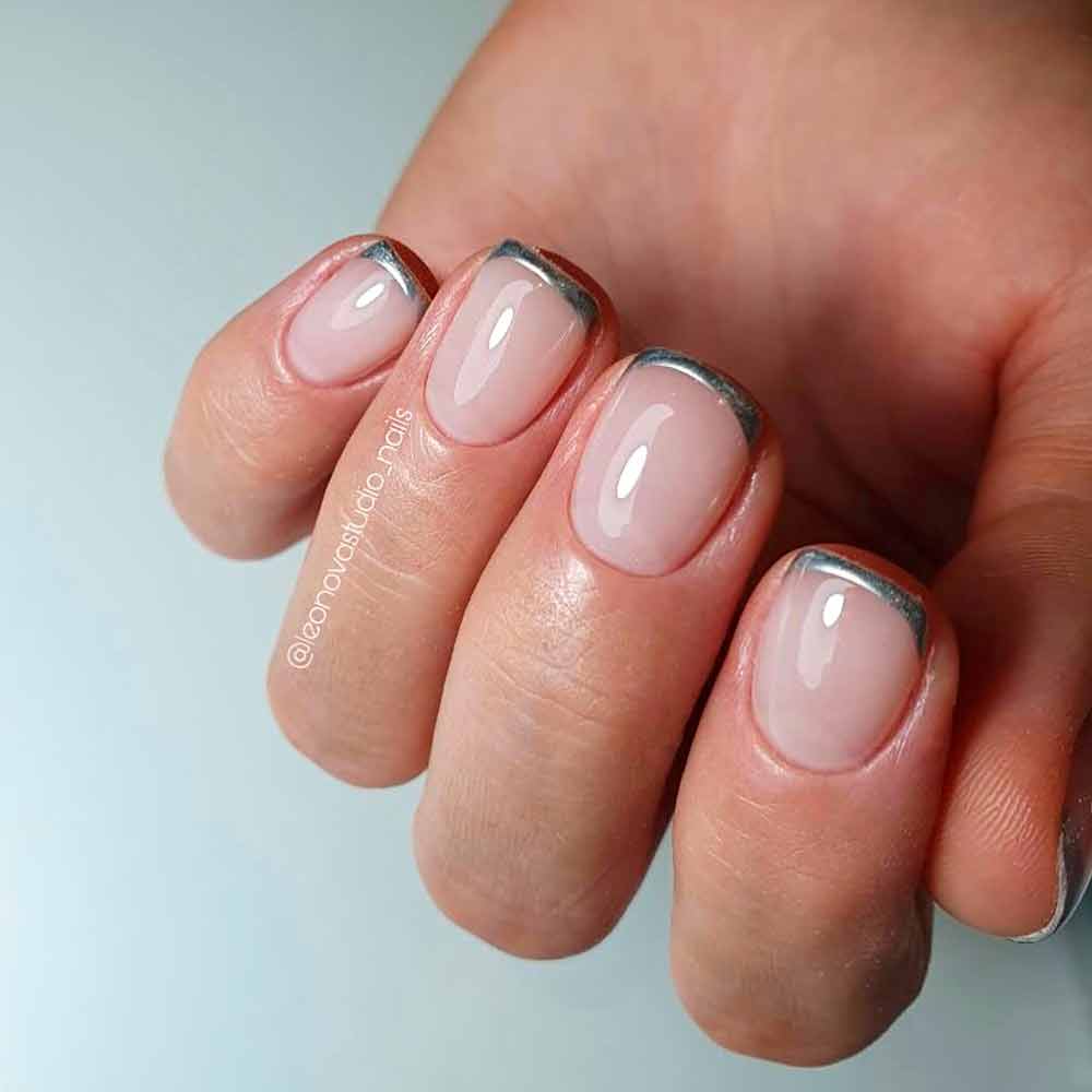 French Tip For Short Acrylic Manicure