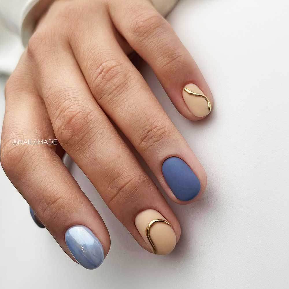 Fall Nails with Chrome or Metallic #fallnails #fallmanicure #naildesigns