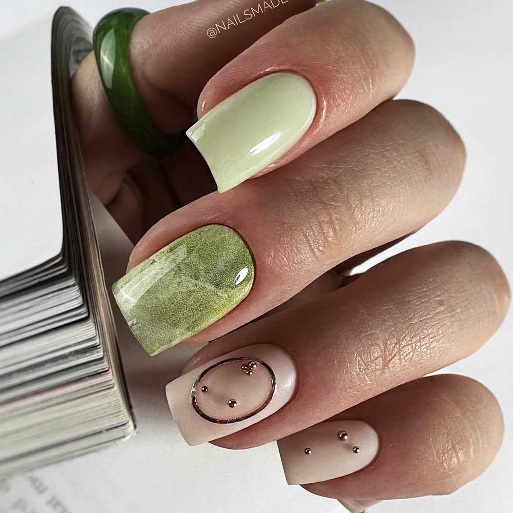 3D Chrome Fall Nail Design #fallnails #fallmanicure #naildesigns