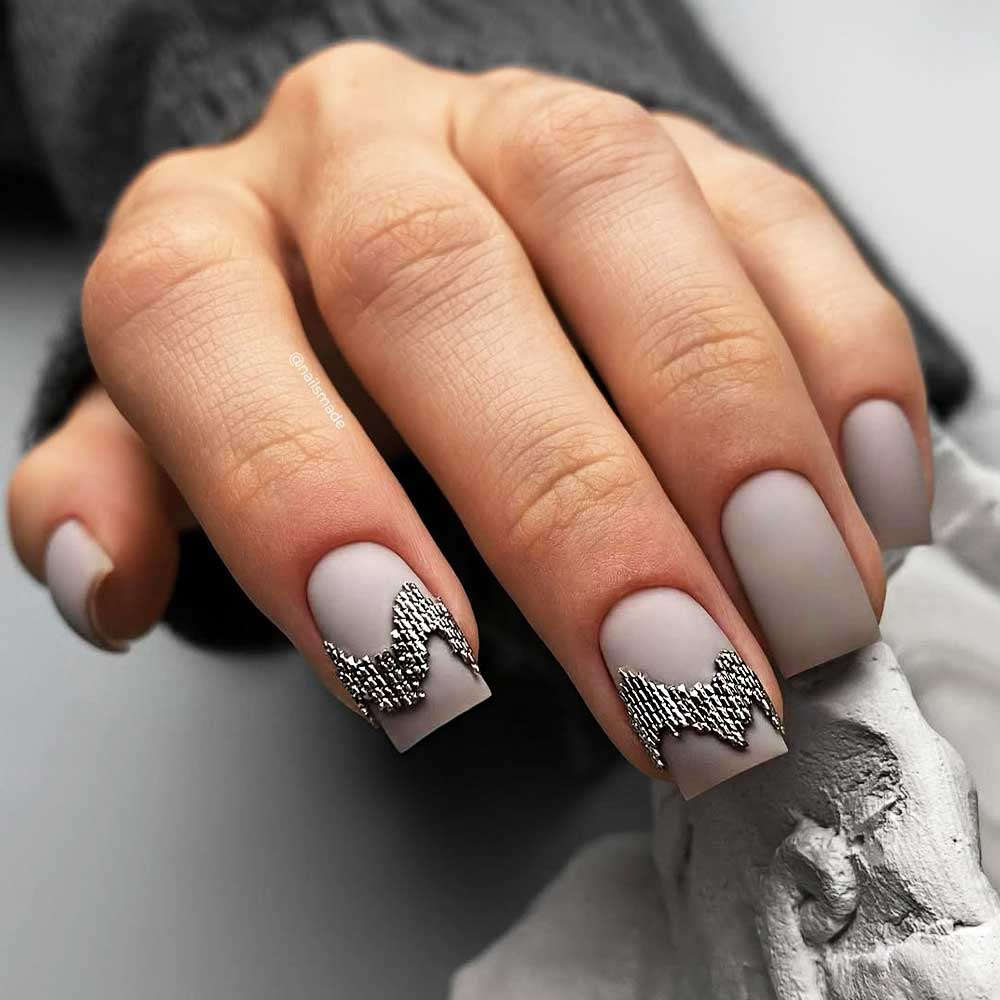 Matte Grey #nailcolors #fallnails #fallmanicure