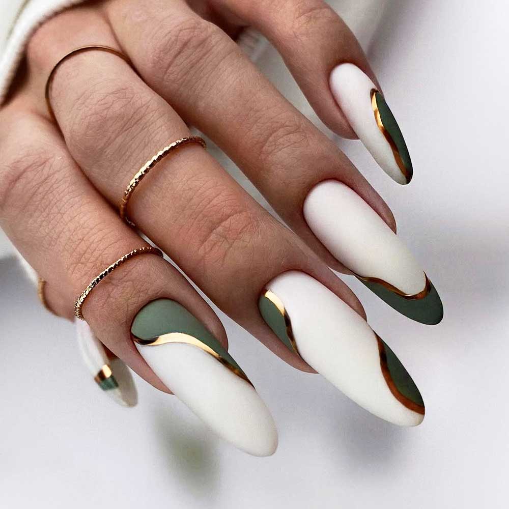 Khaki Green #nailcolors #fallnails #fallmanicure