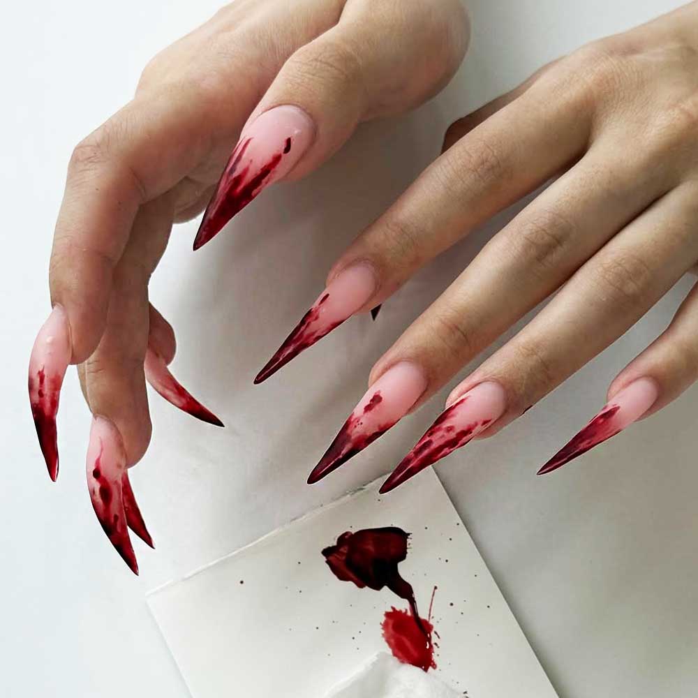 Fake Blood Nails 