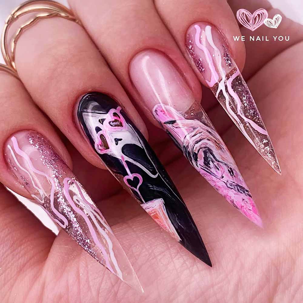 Halloween Screem Nails
