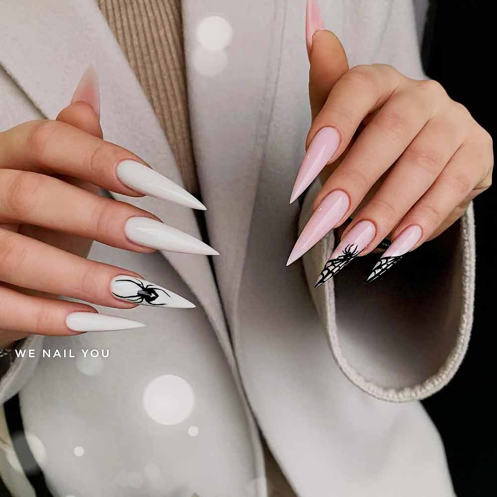 Spiders Halloween Nails 